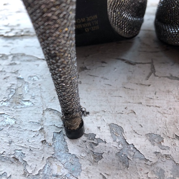 Quipid Heels Size 8 Sparkly Silver - Picture 8 of 10